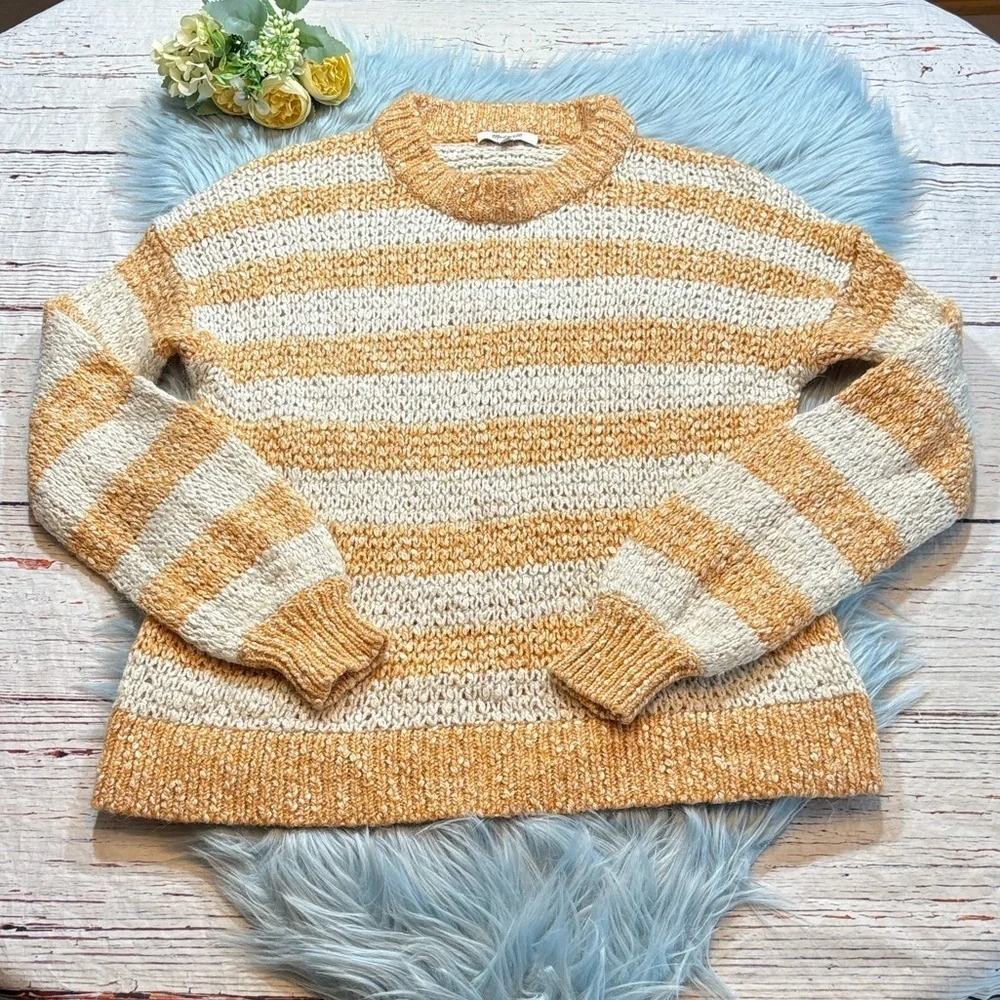 Madewell Baez Pullover Sweater in Stripe sz S